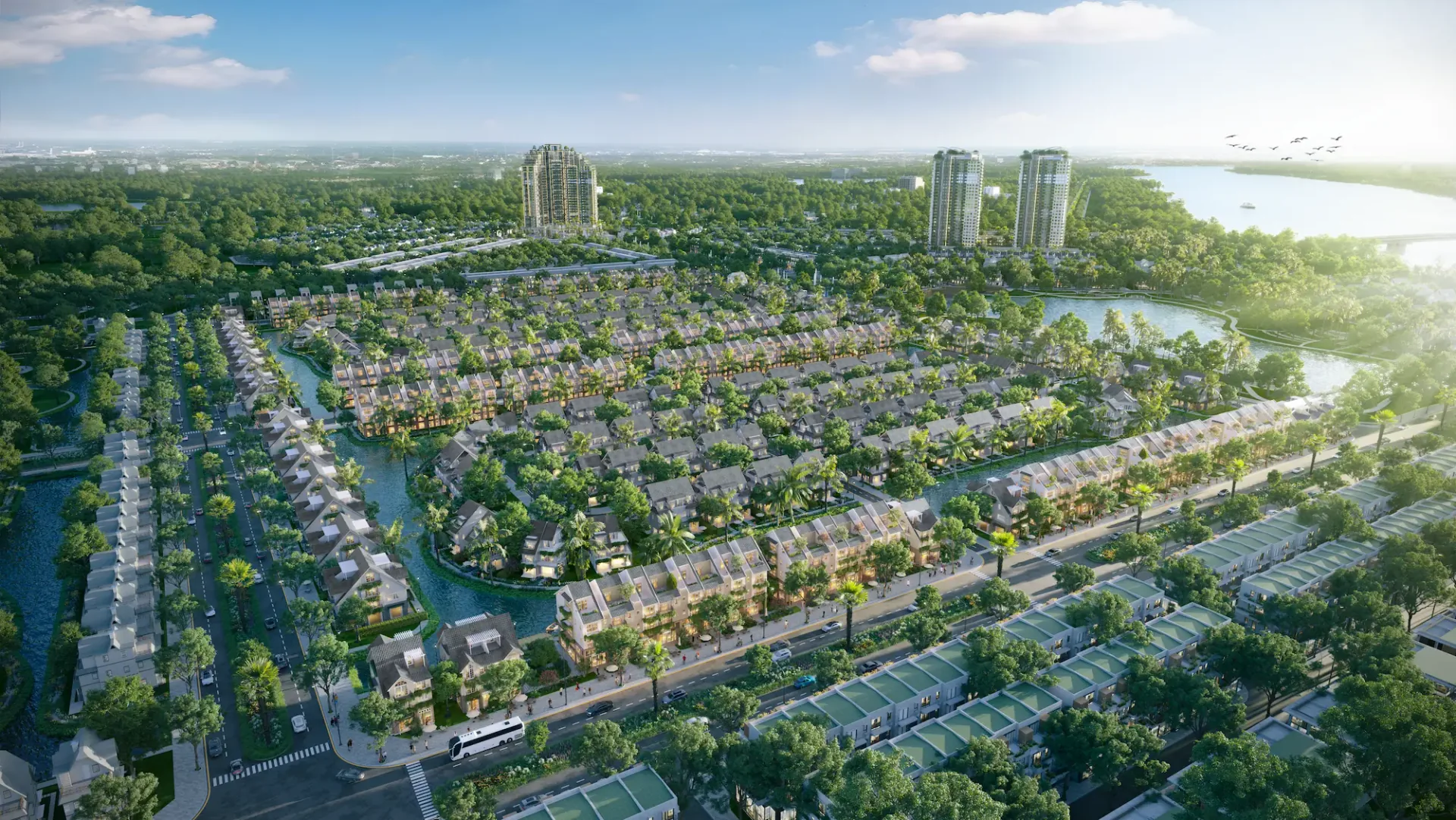 Toàn cảnh khu đô thị Eco Central Park nhìn từ trên cao